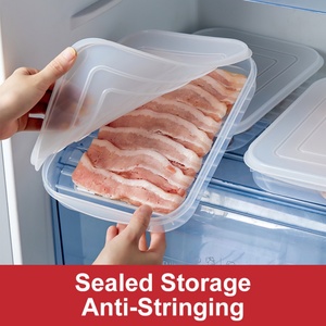 Household Egg Fresh-Keeping Box Rectangular Refrigerator Storage Box Double-Layer Drawer Egg Rack <b>Plastic</b> Box - Product Image 3