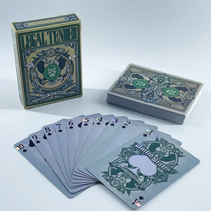 Cartas de Juego de Plástico Holográficas Personalizables, Resistentes al Agua, Color Verde Esmeralda, Modelo Monarch Dollar Emerald Pro PC-25 - Product Image 5