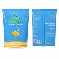 Sachets d'emballage personnalisés pour poudre de dessert, pochettes thermoscellables avec doublure en aluminium et encoche de déchirement