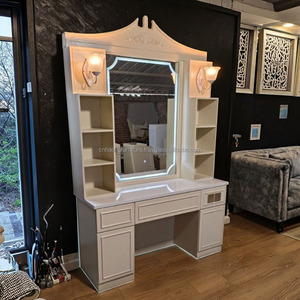 Miroir LED vintage Hao Yu BS66 pour salon de coiffure, station de barbier, contreplaqué durable, 110-240 volts, pour salon de barbier masculin - Product Image 5