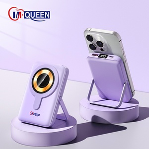 Customized Power Banks & Power Station Slim PowerBank Fast Charging Wireless Magnetic Power Bank 10000mah for iPhone With Stand - Product Image 4