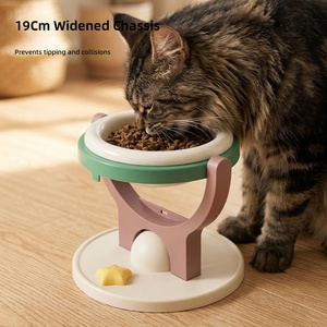 Comederos de Cerámica para Gatos, Selección Criteriosa, Montables en Pared, Diseño Ergonómico que Protege el Cuello, Evita la Formación de Manchas Negras en la Barbilla, para Gatos y Perros - Product Image 3