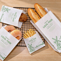Sacs d'emballage en papier sulfurisé personnalisables, sachets en papier anti-graisse de qualité alimentaire pour la pâtisserie, le poulet frit et les frites