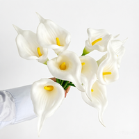 Fleur artificielle mini en PU, motif fer à cheval et lotus, pour mariage, décoration intérieure, art floral, plante de simulation