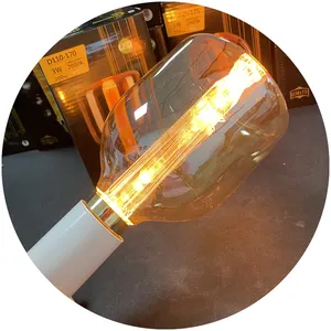 D110-170 3WE27ガラスボトル型ウォームホワイトゴールド2000kヴィンテージLED電球220vLED電球家庭用