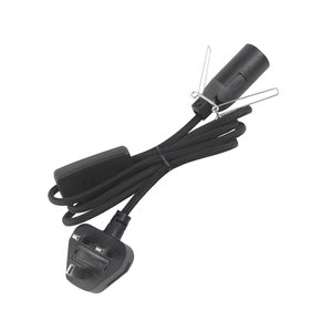 Dây Cáp Nguồn Ac 3 Chân Kiểu Anh Bóng Đèn <span class=keywords><strong>E14</strong></span> Với Công Tắc 303 Dây Nguồn Đèn Muối Anh Dây Giữ Đèn <span class=keywords><strong>E14</strong></span> Và Công Tắc Bật - Product Image 3