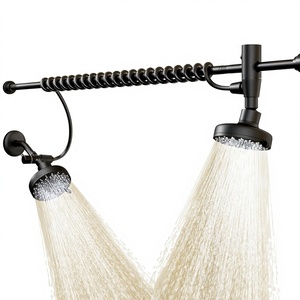Soffione <span class=keywords><strong>Doccia</strong></span> Doppio con Asta <span class=keywords><strong>Regolabile</strong></span> Originale, Sistema <span class=keywords><strong>Doccia</strong></span> a Doppio Soffione ad Alta Pressione per Due Persone - Product Image 1