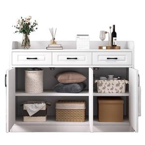 Meuble à chaussures avec tiroirs et portes, grande capacité de rangement pour entrée, usage domestique, type rectangulaire sur pied - Product Image 2