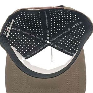 Casquettes de sport respirantes à 5 panneaux, perforées au laser, imperméables et respirantes - Product Image 5