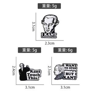 Broche Portrait penseur classique Emmanuel <span class=keywords><strong>Kant</strong></span> broche <span class=keywords><strong>de</strong></span> <span class=keywords><strong>philosophie</strong></span> pour les festivités du nouvel an ange croix accessoire <span class=keywords><strong>de</strong></span> mode pour - Product Image 5