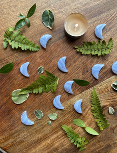 Ágata de Encaje Azul Natural, Forma de Luna Creciente, Gema Lisa para Joyería, Anillos y Colgantes de Ágata de Encaje Azul de Alta Calidad - Product Image 3