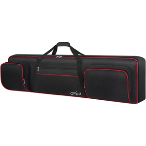 Échantillon gratuit Sac de clavier personnalisé grand format 61 touches Étui fin en fibre de carbone avec roulettes Sac de clavier à roulettes avec touches - Product Image 3