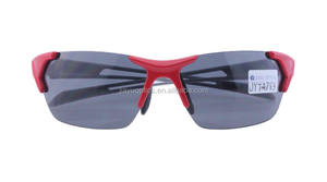 Cetakan injeksi kacamata hitam grosir olahraga tanpa bingkai kustom lensa berwarna netral bantalan hidung karet dapat disesuaikan - Product Image 3