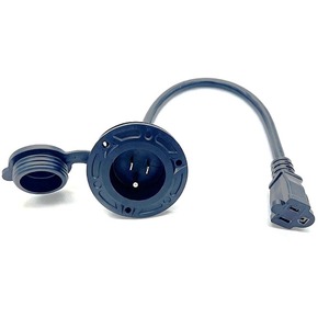 Prise de courant CA 20 ampères, 125 volts, 12AWG, 0,5 m, prise d'alimentation avec cordon, prise universelle NEMA5-15 - Product Image 2