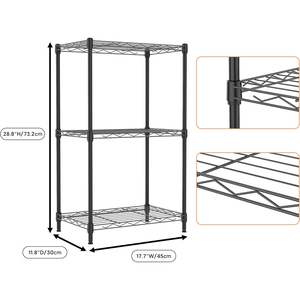 MZG Fast Shipping Small Space 3 Tiers Metal Kitchen Bedroom Storage Rack <b>Shelves</b> <b>Wire</b> <b>Wire</b> Shelving Unit - Product Image 2