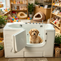 Baignoire pour chien chauffée à jets d'eau pour hydro-massage apaisant et relaxation profonde