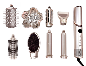 ไดร์เป่าผม Five Plus 8 in 1 ไดร์เป่าผมแบบขั้นตอนเดียว เครื่องหนีบผมตรงแบบมืออาชีพ เครื่องม้วนผม เครื่องมือจัดแต่งทรงผมอเนกประสงค์ แปรงลมร้อน - Product Image 1