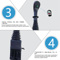 Vente en gros – Bouton de joystick hydraulique de marque Guanjie avec câble tressé de 1 m en alliage de zinc noir pour bloc avant de chargeuse – Fourniture directe usine