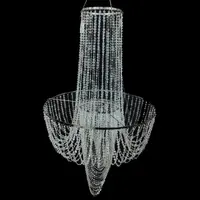 Mode U Form Große Kunststoff Lampenschirm Hochzeit Kristall Perle Kronleuchter