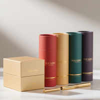 Boîte cylindrique de luxe biodégradable cosmétique huile essentielle soins de la peau tube de thé carton rond tube de papier boîte d'emballage pour lâche