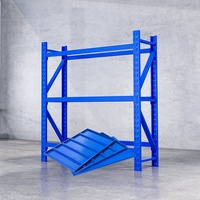 Étagère de rangement et présentoir en acier robuste à 5 niveaux, personnalisable, pour l'organisation des marchandises en entrepôt