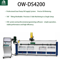 Machine de perçage et de fraisage CNC en aluminium OUWO 4200MM pour fenêtres et portes avec magazine d'outils pour usine de murs-rideaux