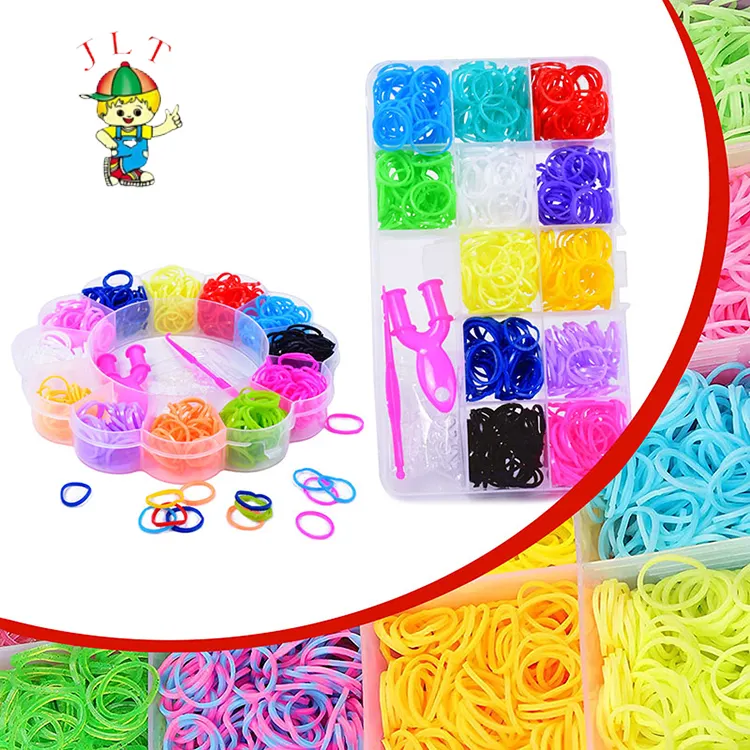 Sıcak satış eğitici oyuncak 2022 çocuk DIY işçiliği kauçuk bilezikler oyuncaklar hediyeler renkli lastik bantlar çocuklar için