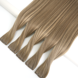 Extensions de <span class=keywords><strong>cheveux</strong></span> invisibles à micro-boucles avec trou, couleur blanc glace européen, tissage Genius XO Butterfly sans couture, qualité usine - Product Image 4
