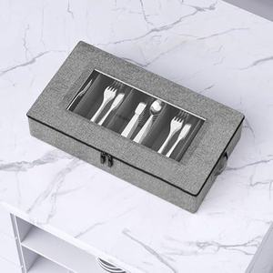 Cross-<b>border</b> Hot-selling New Style Rectangle Modern Simple Tableware Knife <b>Fork</b> Chopsticks Storage Box Lid Dustproof Sorting - Product Image 3
