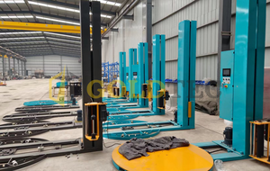 Hoàn toàn tự động Pallet máy bao bì cho nhựa container Tấm pin mặt trời Pin Pallet bọc Dispenser - Product Image 3