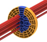 Venta al por mayor, 4 colores, administrador de cables de red, peine, tocador, dispositivo de clasificación y clasificación de cables