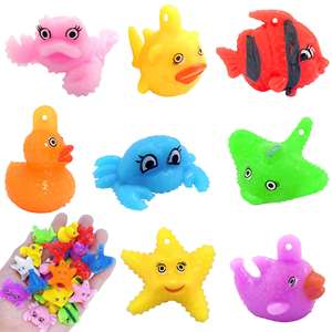 Jouets de pêche en gel souple TPR, poissons rouges et animaux marins, jouets flottants pour jeux aquatiques et pêche, jouet anti-stress - Product Image 1