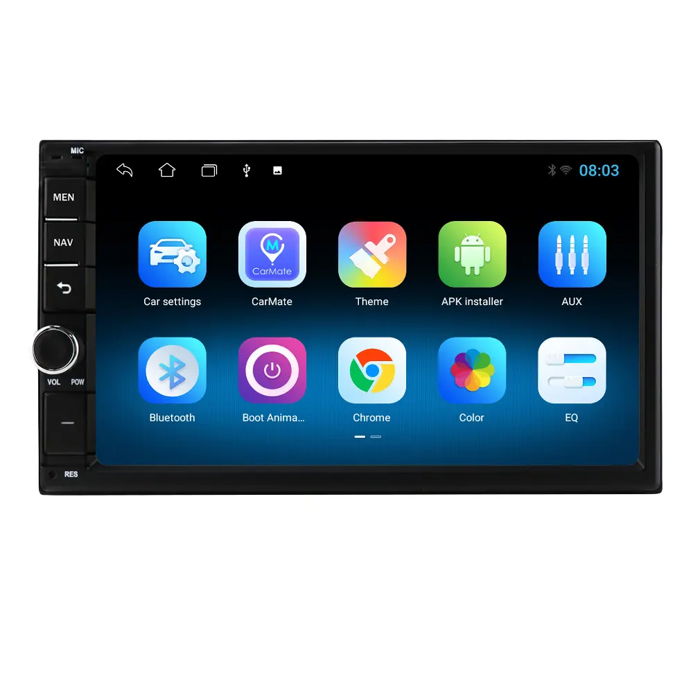 Universal 2 Din Head Unit Autoradio Player 7 Inch Touch Screen Gps 1+16g Player Android Car Radio With Wifi/bt Gps