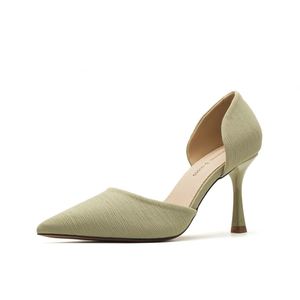 Escarpins en tissu ajouré à talon aiguille et bout pointu pour femme – Chaussures de ville élégantes et simples - Product Image 6