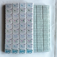 Jeu de tuiles de mahjong américain de luxe en acrylique Glacier Bloom de haute qualité, 160 tuiles, écologique, durable et portable pour le divertissement