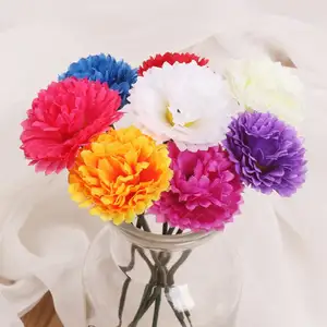 Cheaper Wedding Favors Artificial Carnation Flowers Head Fabric Flower Head Silk Artificial Flowers For Home Wedding Decoration