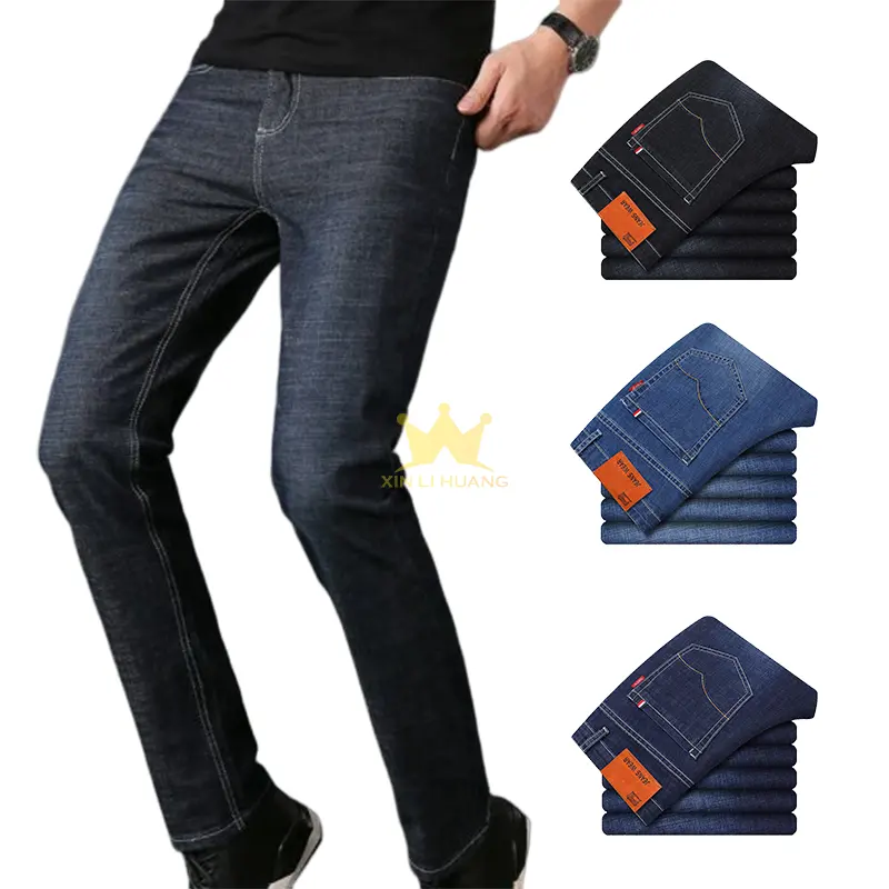 Primavera/estate 2022 nuovi pantaloni da lavoro da uomo in cotone sottile elasticizzato pantaloni da uomo slim jeans a gamba dritta da uomo