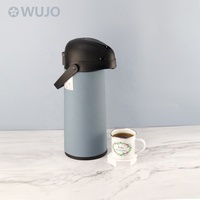 NUEVO Termo de Vidrio de 1l 1.9L con Bomba para Té Caliente 24 Horas, Termo de Café con Asa Portátil de WUJO