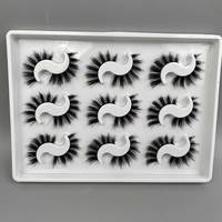 Vente en gros 5 10 20 Paires 3D Faux Cils de Vison Court Croix Désordonné Naturel Pleine Bande Cils Fibre Humaine Faux Cils Ensembles"