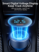 Nouveau chargeur de voiture MINI à affichage numérique DC Boost 30V3A 90W haute puissance Turbo pour allume-cigare