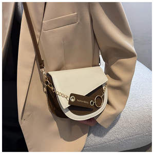 Sac à main imperméable en cuir PU à bandoulière unique avec fermeture éclair pour femme I-0631 - Product Image 4