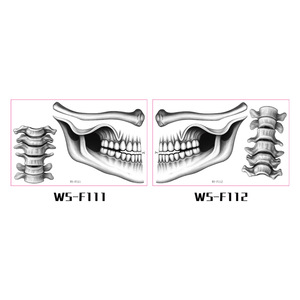 Hot New Halloween Thriller Tattoo Sticker on para <span class=keywords><strong>Amazon</strong></span> Temporal Lip Makeup Decorativo Clavícula Hueso Diseño - Product Image 2