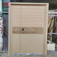 Porte battante coulissante en plastique-acier, anti-effraction, ignifuge, de style postmoderne, pour atelier d'usine chinoise