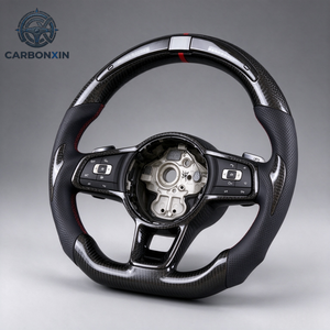Volant sport en cuir et fibre de carbone forgée personnalisé pour VW Passat CC Golf 7 R Line Mk7 GTI - Product Image 3