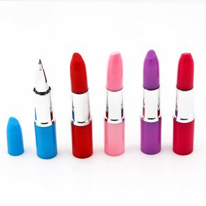 Cute Great Promotion <b>Multi</b> <b>Color</b> Lipstick <b>Pen</b> With OEM Rose Stationery High Quality Shape Custom Ball Ballpoint for Girls - Product Image 5