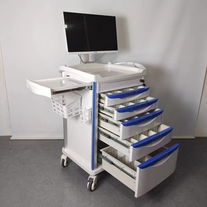 Carrito de Emergencia Multifuncional para Hospital con Soporte para Vía Intravenosa y Sistema de Cajones - Product Image 4
