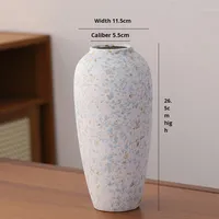Vas Keramik Buatan Tangan Gaya Cina Baru Dekorasi Ruang Tamu Rumah Hiasan Pintu Masuk Rangkaian Bunga Langit Berbintang Besar