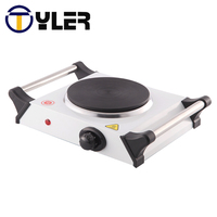 Tyler Durable 1000W électrique simple 1 brûleur plaque chauffante comptoir pour la cuisson chauffage avec poignée