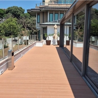 Planches de terrasse en composite bois-plastique à double face, rainurées et durables