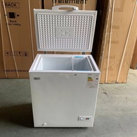 Congelador Comercial para el Hogar, Refrigerador Blanco de Una Puerta, Congelador Profundo con Control Mecánico de Temperatura
